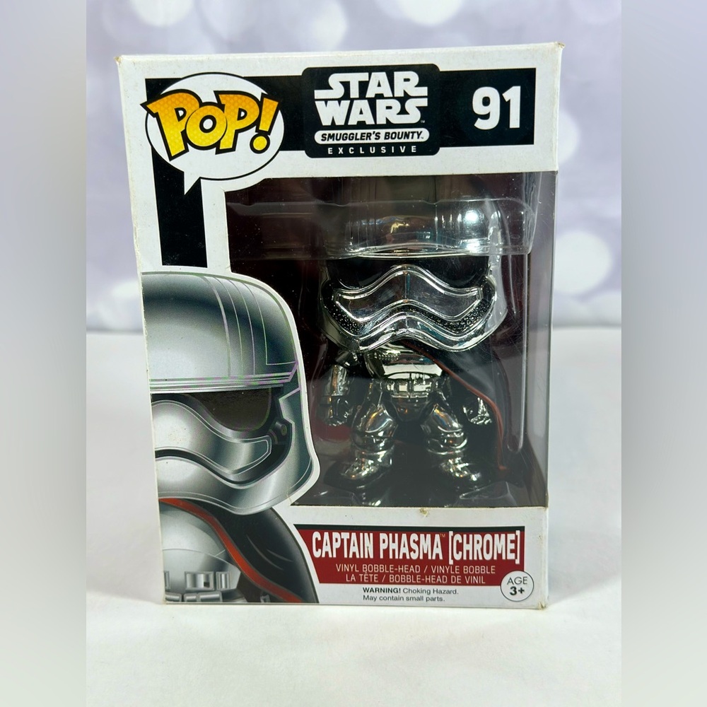 Star Wars Funko Pop CAPTAIN PHASMA CHROME Exclusive Figure 91 Disney VAULTED